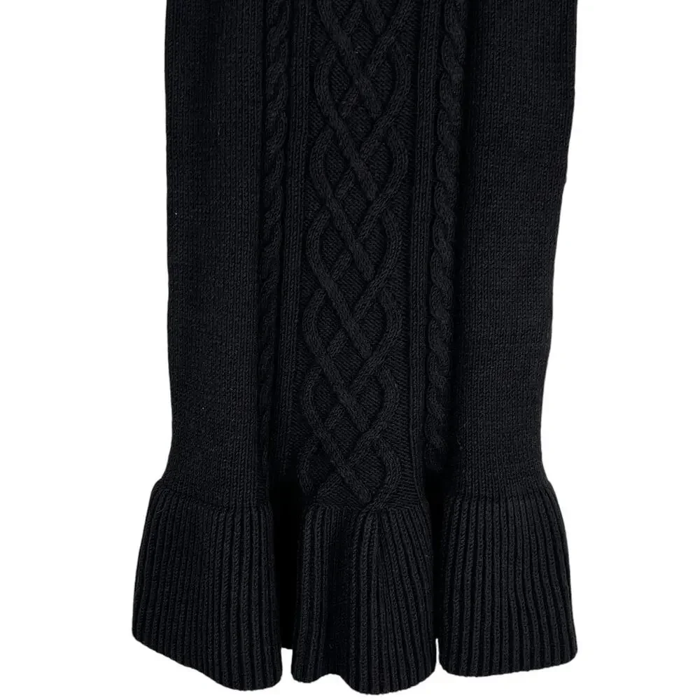 Gymboree Girls Cable Knit Sweater Dress Black 7 Sleeveless New